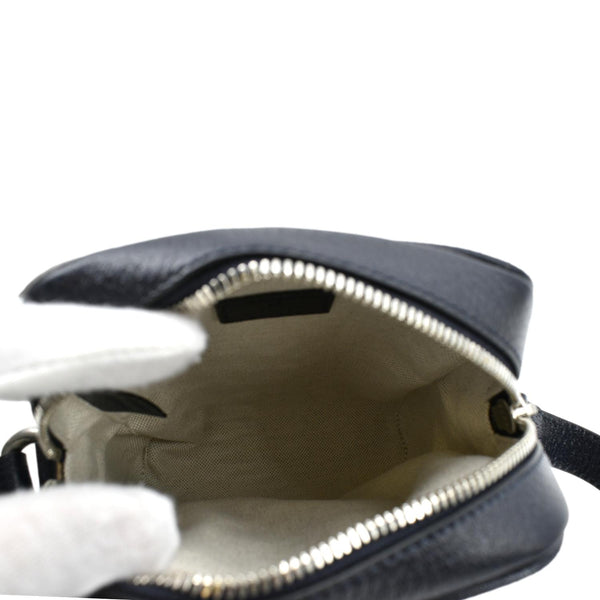 GUCCI Ophidia Small GG Canvas Messenger Bag Navy Blue 598127