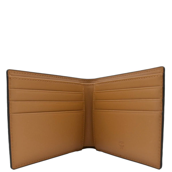 MCM Bifold Small Visetos Leather Wallet Cognac