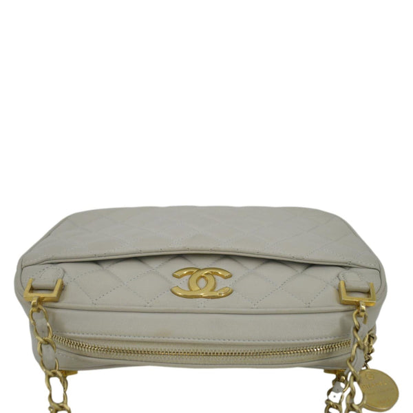 CHANEL Misia CC Chain Camera Lambskin Leather Shoulder Bag Gray