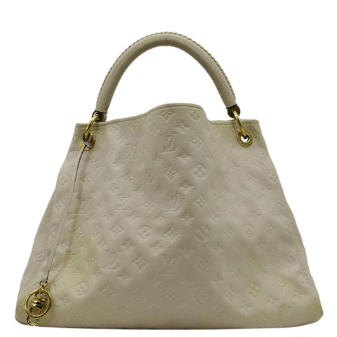 LOUIS VUITTON Artsy MM Monogram Empreinte Leatther Hobo Bag Beige