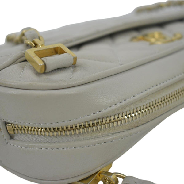 CHANEL Misia CC Chain Camera Lambskin Leather Shoulder Bag Gray