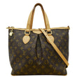 LOUIS VUITTON Palermo PM Monogram Canvas Shoulder Bag Brown