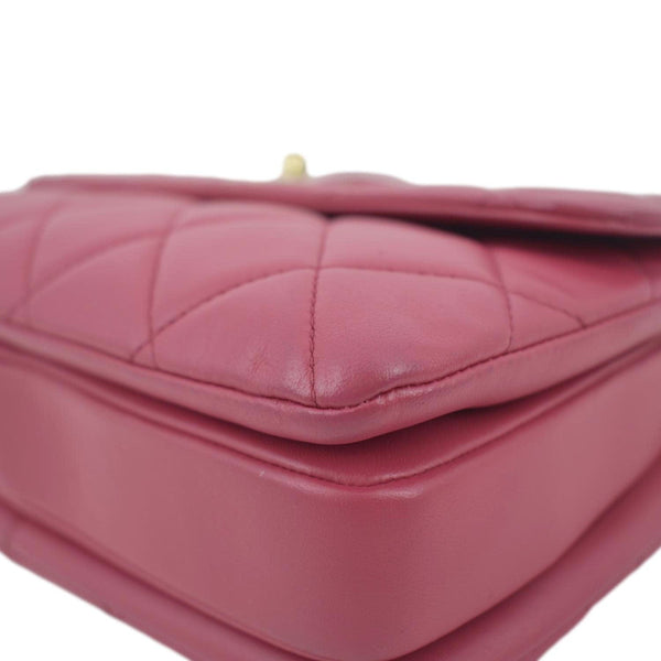 CHANEL Trendy CC Top Handle Flap Quilted Leather Shoulder Bag Hot Pink