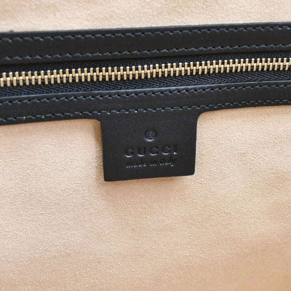 GUCCI Ophidia  Medium Web Suede Tote Bag Black 524537