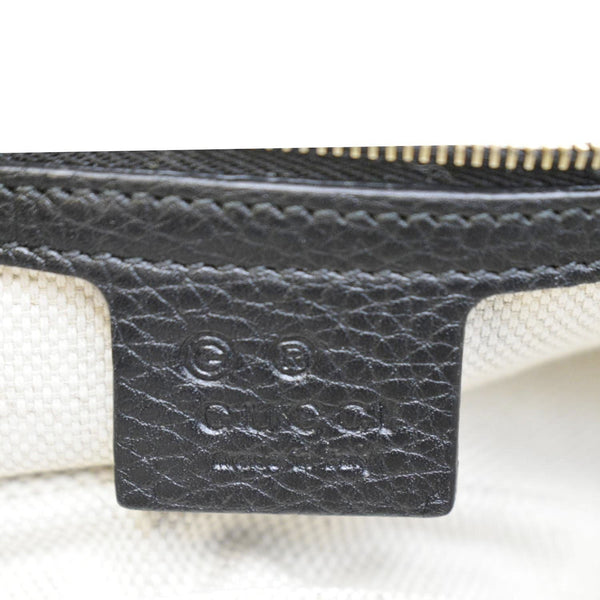 GUCCI Soho Flap Leather Chain Crossbody Bag Black 536224