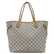 LOUIS VUITTON Neverfull MM Damier Azur Shoulder Bag Rose Ballerine