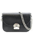 PRADA Arcade Glace Calf Leather Chain Crossbody Bag Black