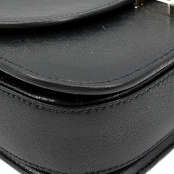 PRADA Arcade Glace Calf Leather Chain Crossbody Bag Black