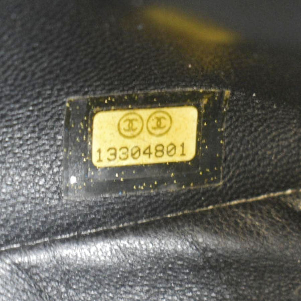 CHANEL Classic Maxi Single Flap Patent Leather Shoulder Bag Black