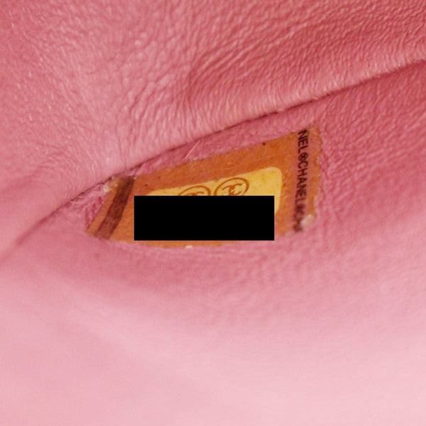 CHANEL Classic Double Flap Medium  Quilted Leather Shoulder Bag Salmon Pink