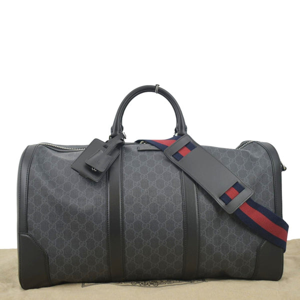 GUCCI Carry-on GG Supreme Canvas Duffle Bag Black 478323