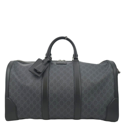 GUCCI Carry-on GG Supreme Canvas Duffle Bag Black 478323