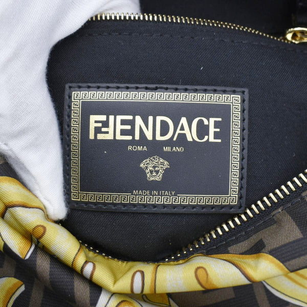 VERSACE X FENDI FF Baroque Nylon Belt Bag Gold