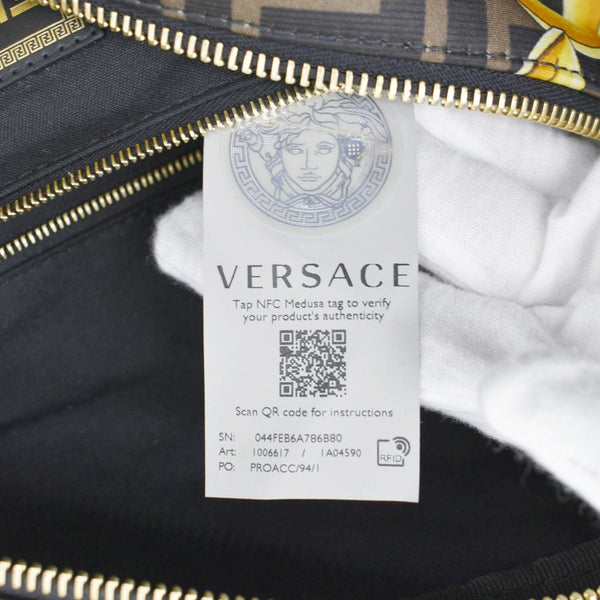 VERSACE X FENDI FF Baroque Nylon Belt Bag Gold