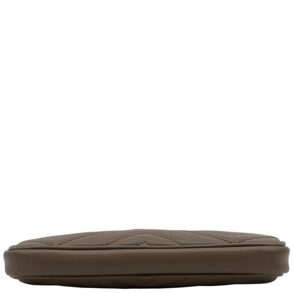 GUCCI Mini GG Marmont Chain Leather Crossbody Bag Dusty Pink 598596