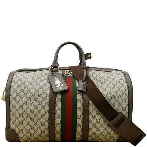GUCCI Savoy Large GG Supreme Canvas Duffle Bag Beige 724612