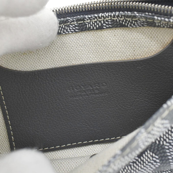 GOYARD Plumet Chevron Print Canvas Shoulder Bag Gray