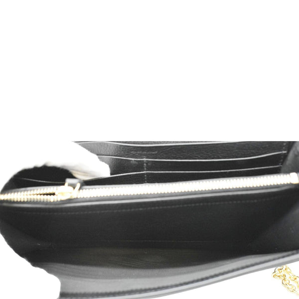 YVES SAINT LAURENT Belle De Jour Chain Leather Crossbody Bag Black