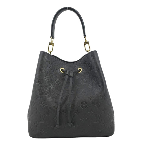 LOUIS VUITTON NeoNoe MM Monogram Empreinte Leather Shoulder Bag Black