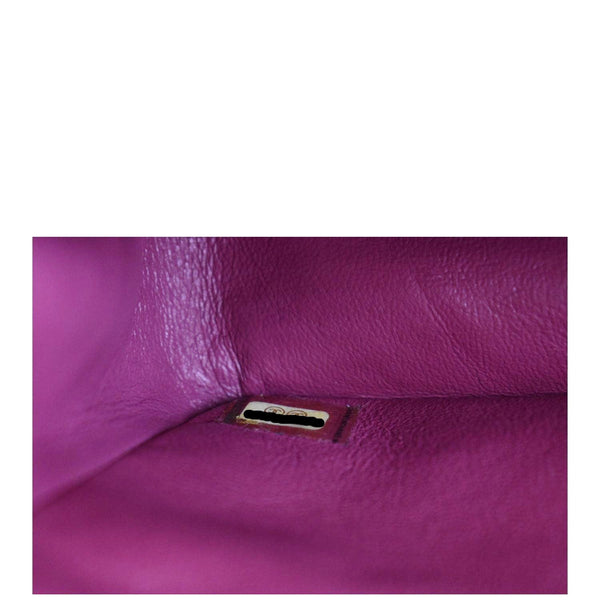 CHANEL Classic Double Flap Medium Quilted Patent Leather Shoulder Bag Light Pink