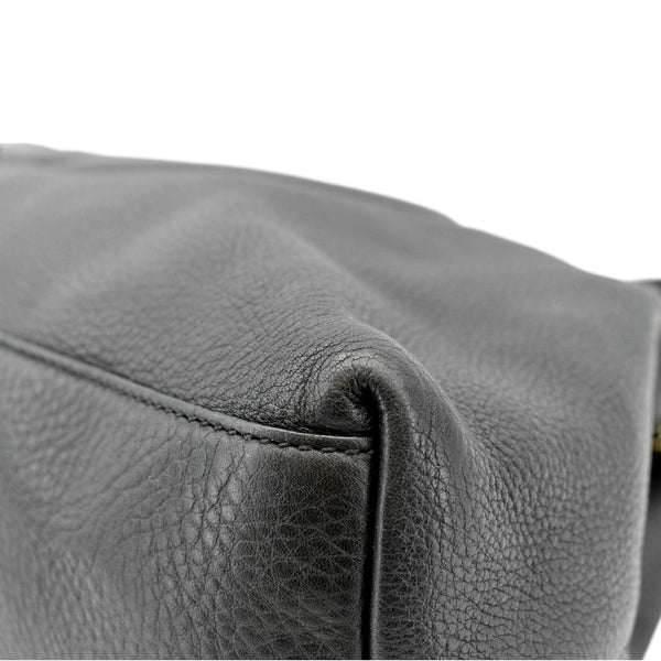 Gucci Soho Medium Pebbled Leather Shoulder Bag Black 308982