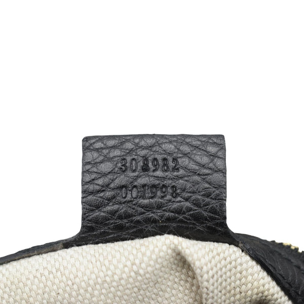 Gucci Soho Medium Pebbled Leather Shoulder Bag Black 308982