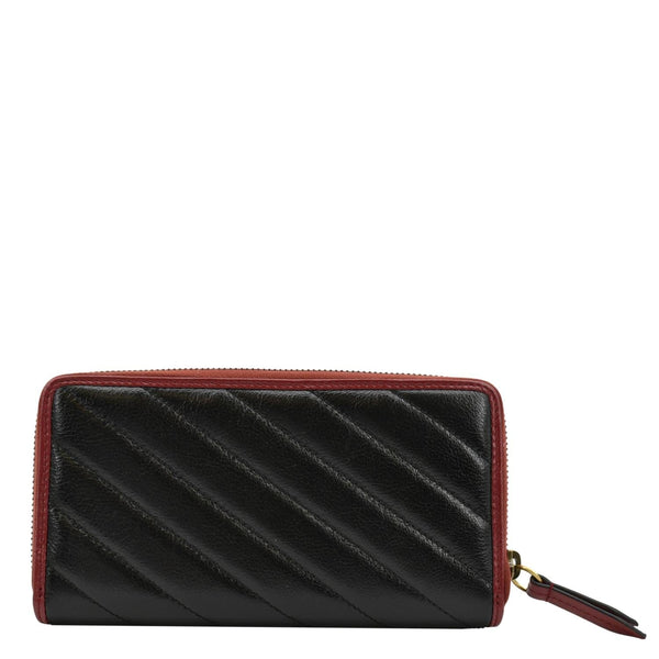 GUCCI GG Marmont Leather Zip Around Wallet Black 573810