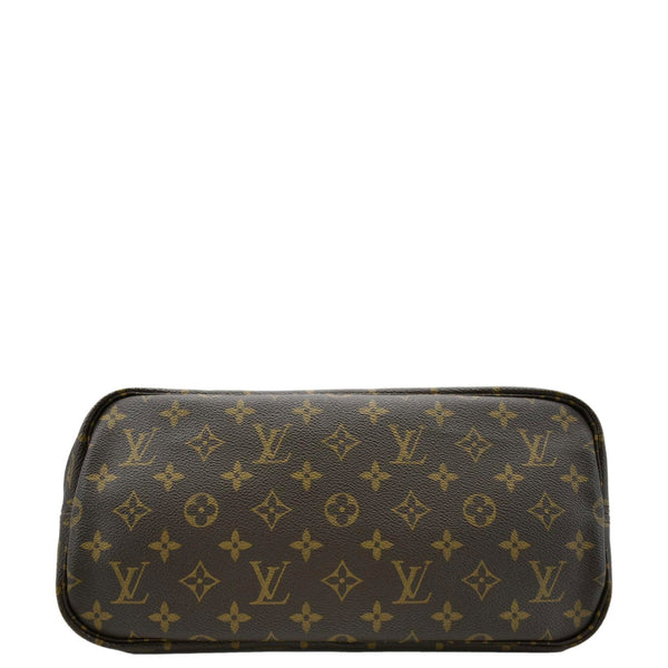 LOUIS VUITTON Neverfull MM Monogram Canvas Tote Bag Brown