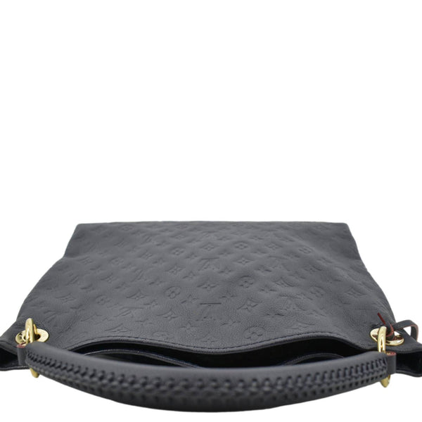 LOUIS VUITTON Artsy MM Empreinte Leather Shoulder Bag Navy Blue