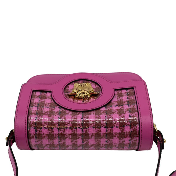 VERSACE Tribute Leather Crossbody Bag Hot Pink