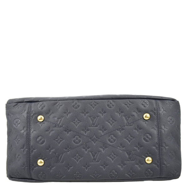 LOUIS VUITTON Artsy MM Empreinte Leather Shoulder Bag Navy Blue