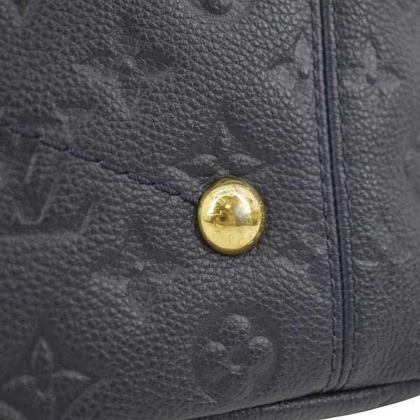 LOUIS VUITTON Artsy MM Empreinte Leather Shoulder Bag Navy Blue
