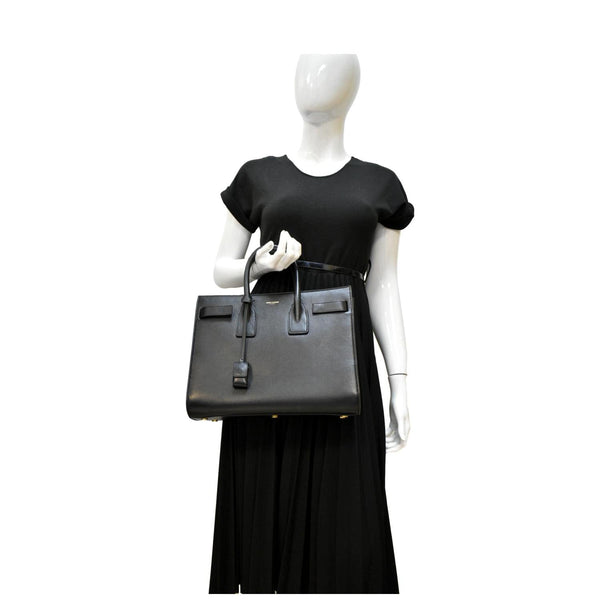 Yves Saint Laurent Sac De Jour Small Leather Shoulder Bag Black