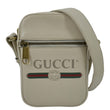 GUCCI; luxury Messenger Crossbody Leather Bag Off White with full view