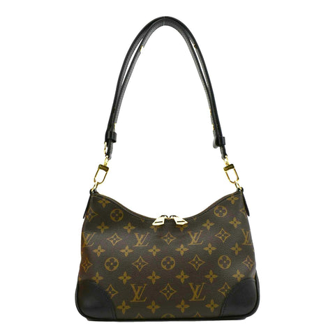 LOUIS VUITTON Boulogne NM Monogram Canvas Shoulder Bag Black