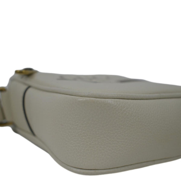 GUCCI; luxury Messenger Crossbody Leather Bag Off White left back side viewe