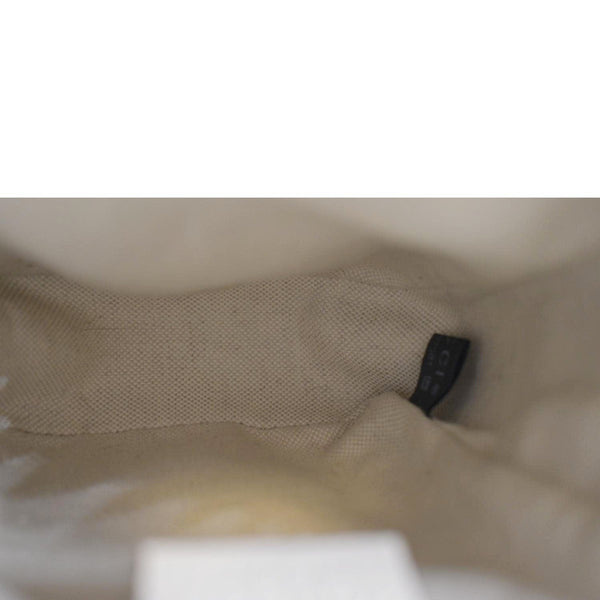 GUCCI; luxury Messenger Crossbody Leather Bag Off White with in side view