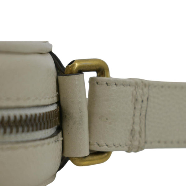 GUCCI; luxury Messenger Crossbody Leather Bag Off White with cross boby belt