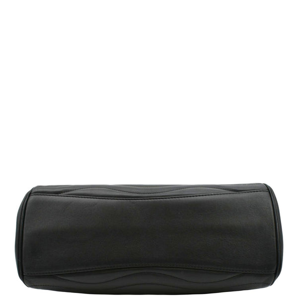 LOUIS VUITTON Wave Chain Leather Tote Shoulder Bag Black