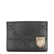 CHRISTIAN DIOR Diorama Cannage Leather Card Holder Black