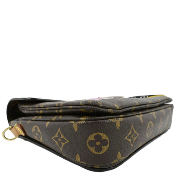 LOUIS VUITTON luxury metis Pochette Crossbody Bag Brown with lower left side view