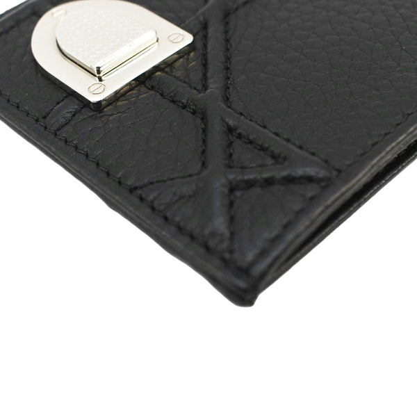 CHRISTIAN DIOR Diorama Cannage Leather Card Holder Black
