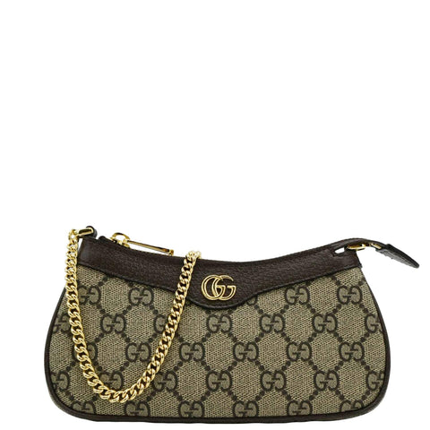 GUCCI Ophidia Mini GG Supreme Canvas Shoulder Bag Beige 764960