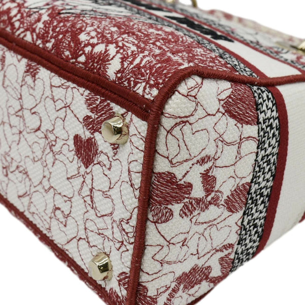 CHRISTIAN DIOR Lady D-Lite Medium Diormour D-Royaume dAmour Motif Canvas Crossbody Bag Multicolor