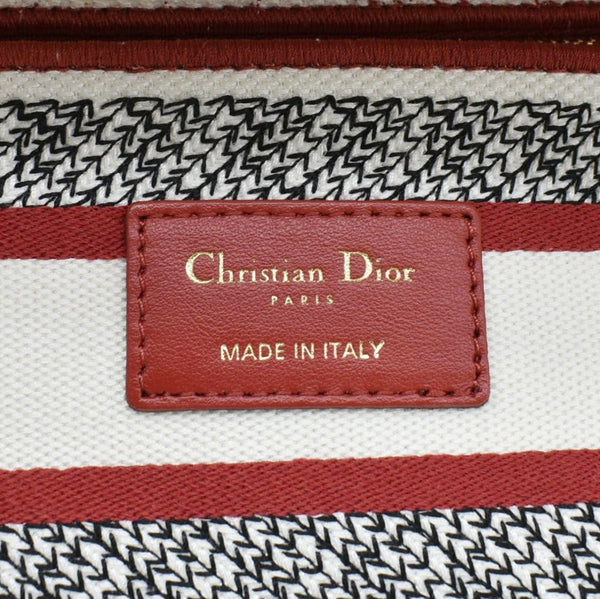 CHRISTIAN DIOR Lady D-Lite Medium Diormour D-Royaume dAmour Motif Canvas Crossbody Bag Multicolor