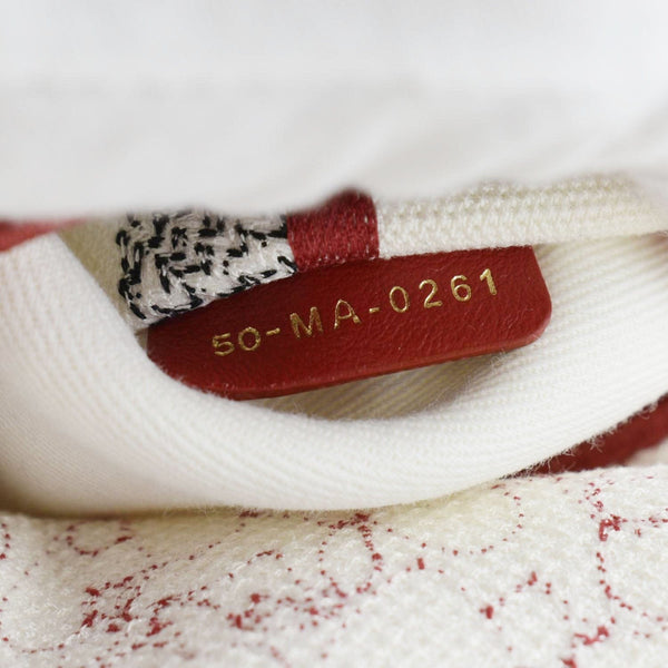 CHRISTIAN DIOR Lady D-Lite Medium Diormour D-Royaume dAmour Motif Canvas Crossbody Bag Multicolor