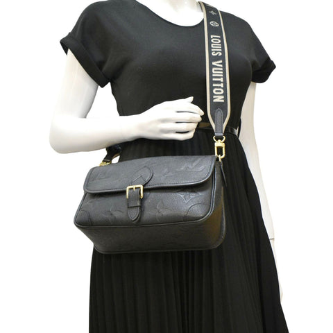 LOUIS VUITTON  Diane Empreinte Leather Crossbody Bag Black