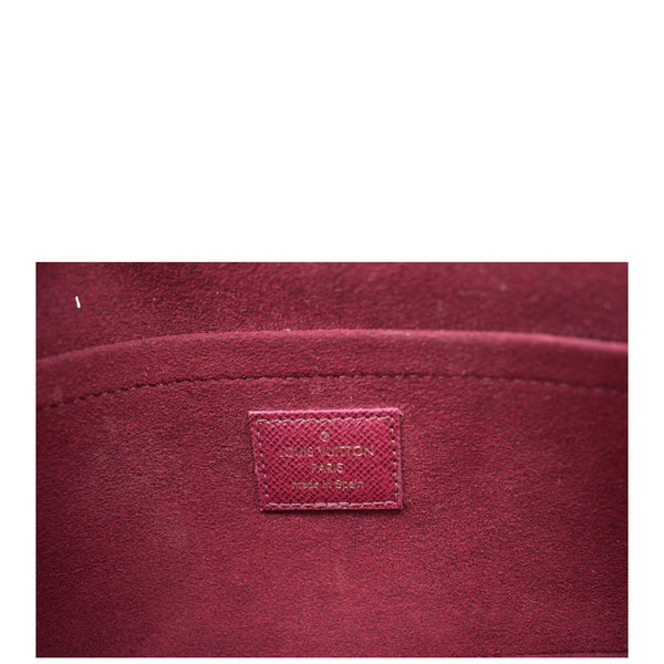 LOUIS VUITTON Felicie Monogram Canvas Pochette Crossbody Bag Brown