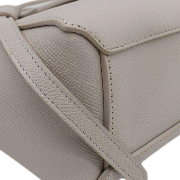 CELINE Nano Belt Grained Leather Shoulder Bag Light Pink