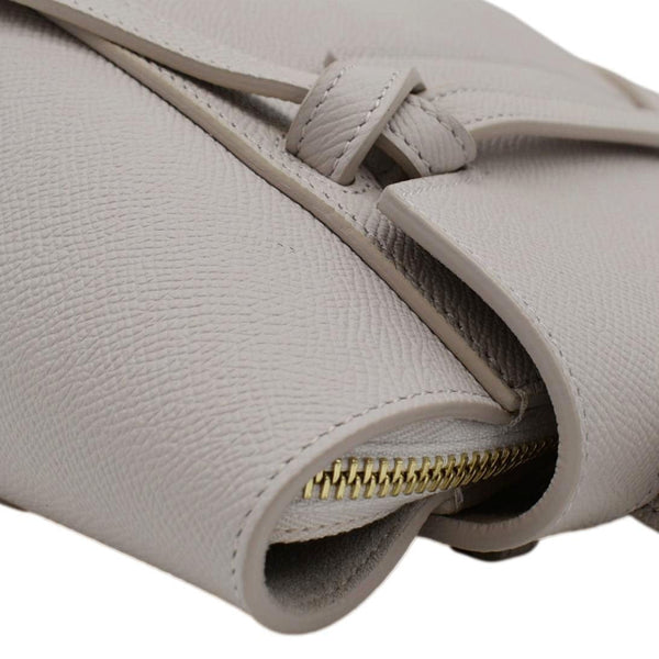CELINE Nano Grained Leather Belt Bag Light Pink zip look